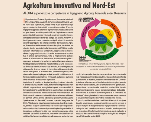 Innovazione e Sostenibilità: Il Dipartimento DI4A al Servizio dell’Agricoltura del Futuro