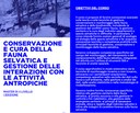 Master di II livello in Conservazione e cura della fauna selvatica e gestione delle interazioni con le attività antropiche